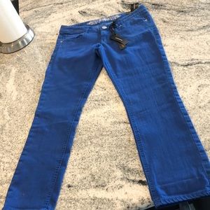 Express Zelda Crop stretch jean capri blue 6